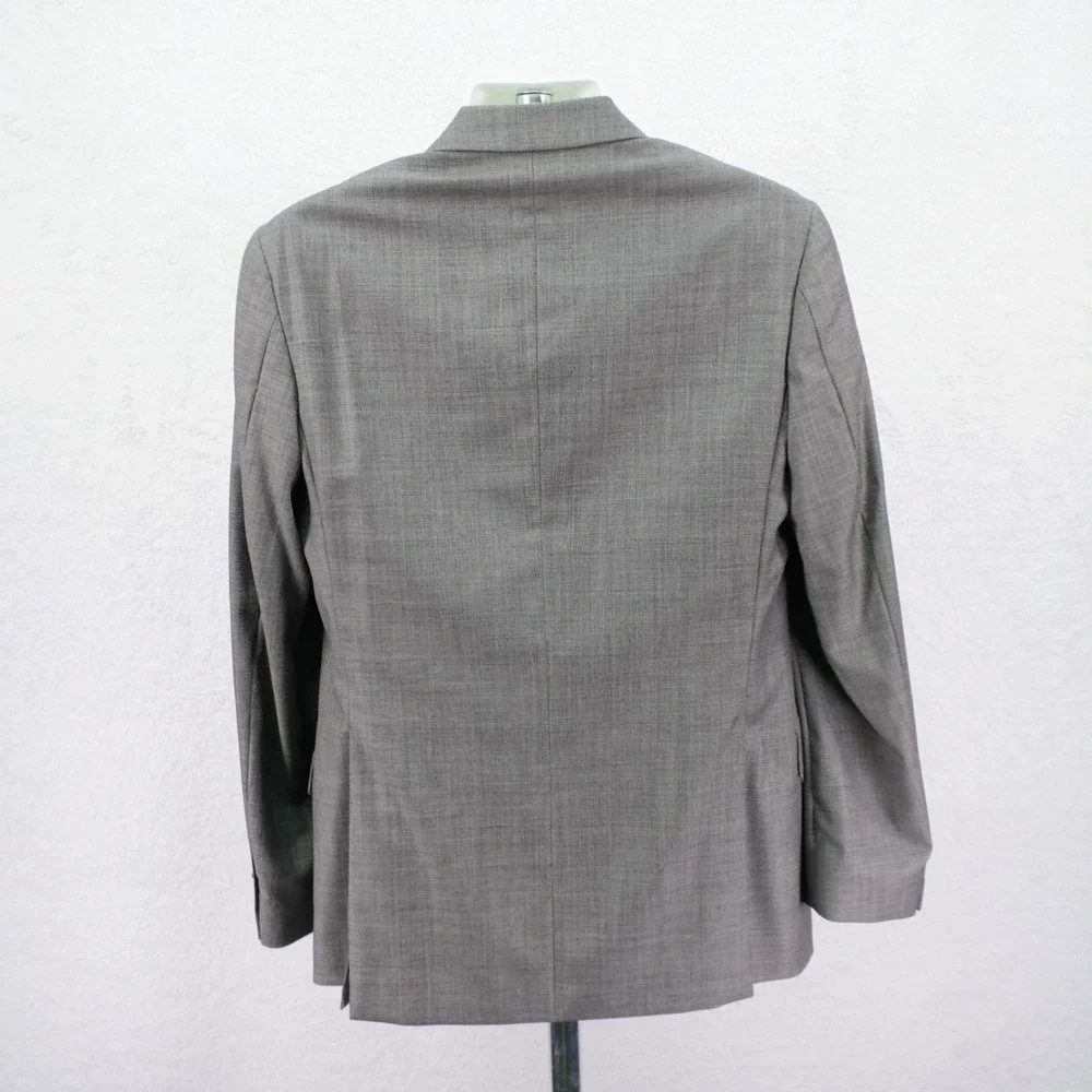 Joseph Abboud Tellegno 1900 Super 120s Wool Gray Sharksin Wool Blazer -40L Slim-